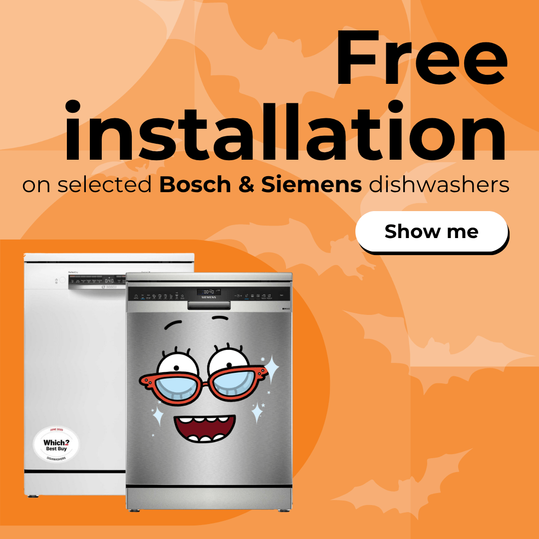 Free installation on selected Bosch & Siemens dishwashers